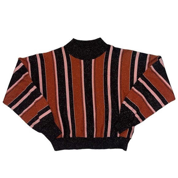 MINKPINK Sweaters - Minkpink orange pink black sparkly sweater women’s size large